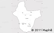 Silver Style Simple Map of Quibdo, cropped outside