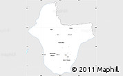 Silver Style Simple Map of Quibdo, single color outside