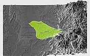 Physical 3D Map of Tado, darken, desaturated