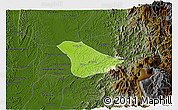 Physical 3D Map of Tado, darken