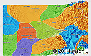 Physical 3D Map of Tado, political outside