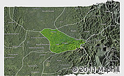 Satellite 3D Map of Tado, semi-desaturated