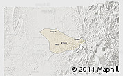 Shaded Relief 3D Map of Tado, lighten, semi-desaturated