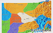 Shaded Relief 3D Map of Tado, political outside