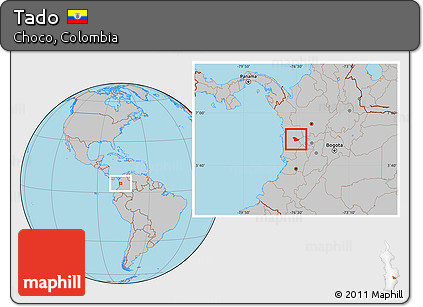 Gray Location Map of Tado