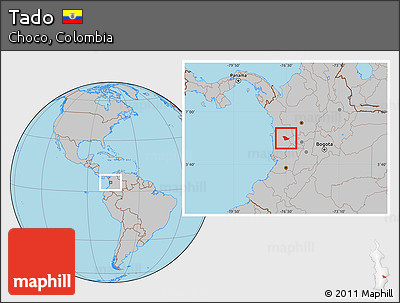 Gray Location Map of Tado