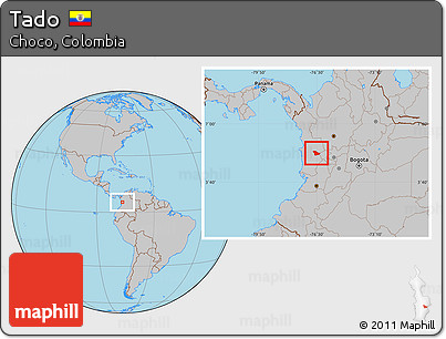 Gray Location Map of Tado