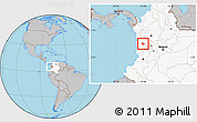 Gray Location Map of Tado, highlighted country
