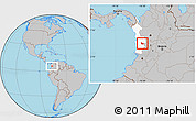 Gray Location Map of Tado, highlighted parent region