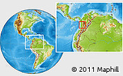 Physical Location Map of Tado, within the entire country