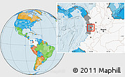 Political Location Map of Tado, highlighted country, highlighted parent region