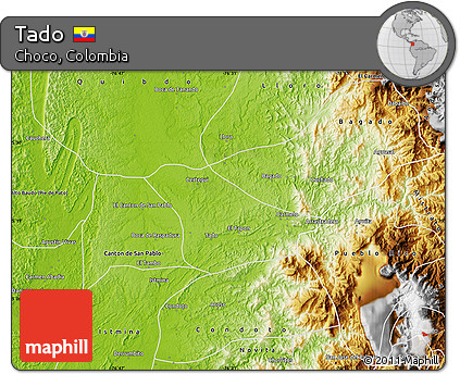 Physical Map of Tado