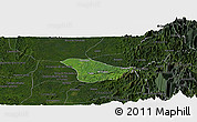 Satellite Panoramic Map of Tado, darken