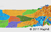 Satellite Panoramic Map of Tado, political outside