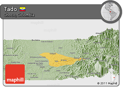 Savanna Style Panoramic Map of Tado