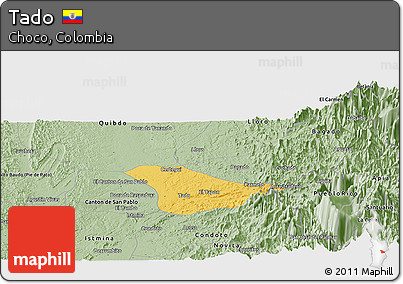Savanna Style Panoramic Map of Tado