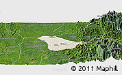 Shaded Relief Panoramic Map of Tado, satellite outside