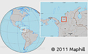 Gray Location Map of Cerete