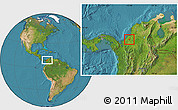 Satellite Location Map of Cerete
