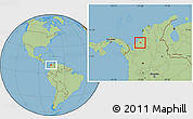 Savanna Style Location Map of Cerete