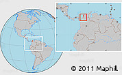 Gray Location Map of Chima, within the entire country