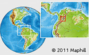 Physical Location Map of Chia, within the entire country