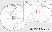 Blank Location Map of Funza