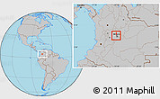 Gray Location Map of Funza