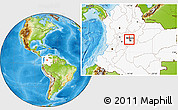 Physical Location Map of Funza, highlighted country