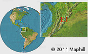 Satellite Location Map of Funza
