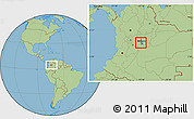 Savanna Style Location Map of Funza