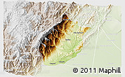 Physical 3D Map of Medina, lighten
