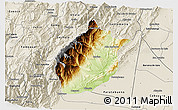 Physical 3D Map of Medina, shaded relief outside