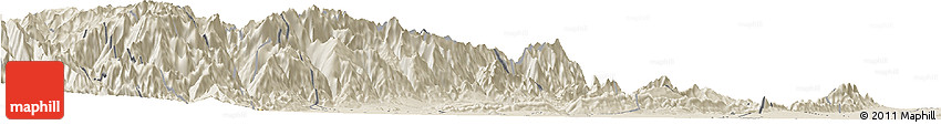 Shaded Relief Horizon Map of Medina