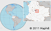 Gray Location Map of Medina, highlighted country