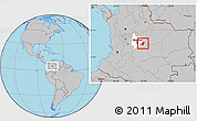 Gray Location Map of Medina, highlighted parent region