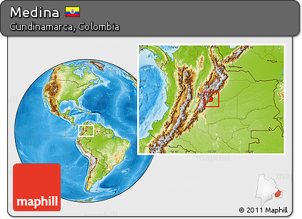 Physical Location Map of Medina