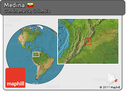 Satellite Location Map of Medina