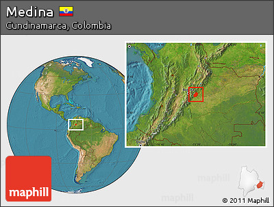 Satellite Location Map of Medina