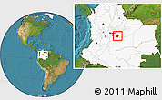Satellite Location Map of Medina, highlighted country