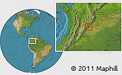 Satellite Location Map of Medina