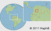 Savanna Style Location Map of Medina, within the entire country