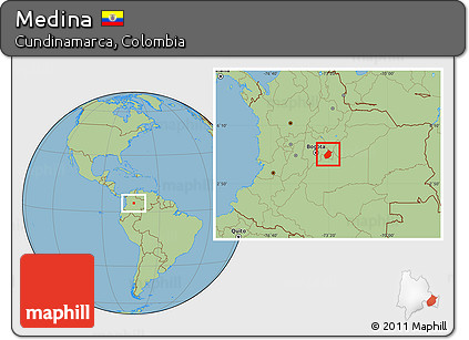 Savanna Style Location Map of Medina