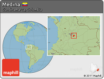 Savanna Style Location Map of Medina