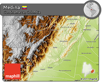Physical Map of Medina