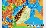Physical Map of Medina, political outside