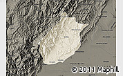 Shaded Relief Map of Medina, darken