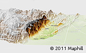 Physical Panoramic Map of Medina, lighten