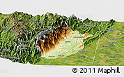 Physical Panoramic Map of Medina, satellite outside