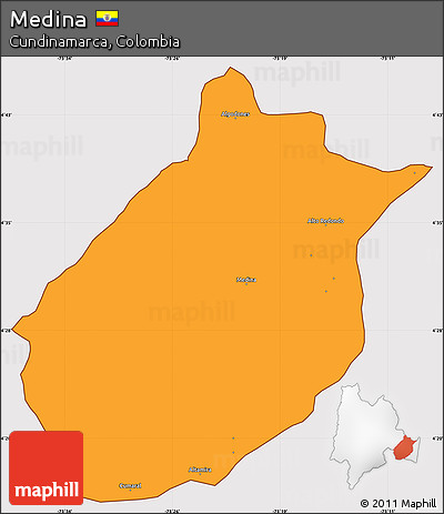 Political Simple Map of Medina, cropped outside